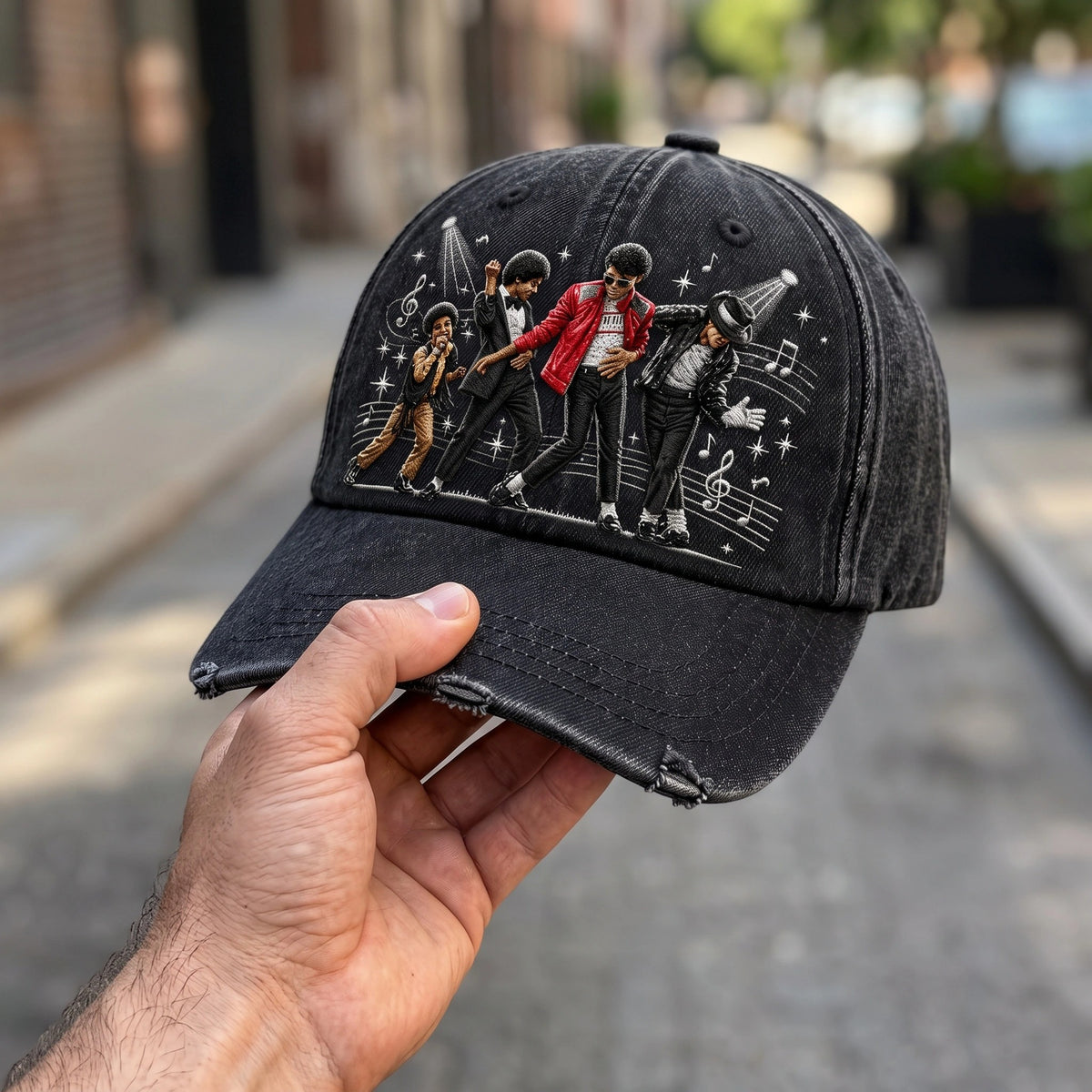 MJA Iconic Moonwalk Denim Cap