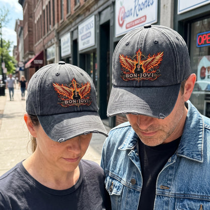 BJO Blazing Guitar Wings Denim Cap