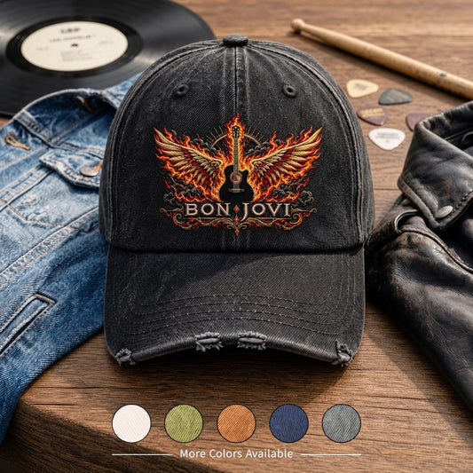 BJO Blazing Guitar Wings Denim Cap