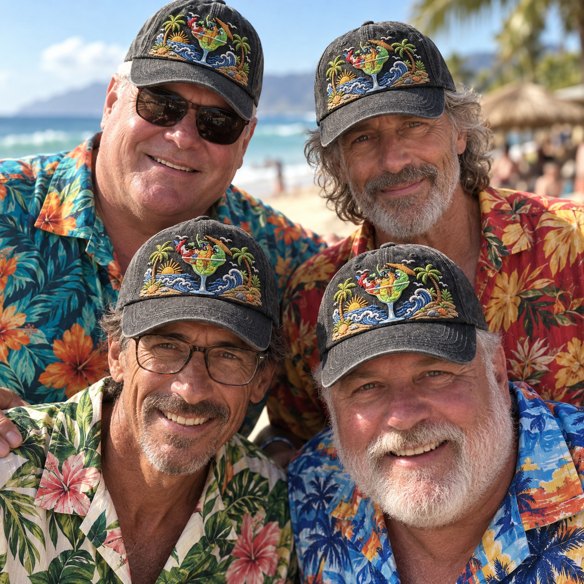 JBU Tropical Paradise Parrot Denim Cap