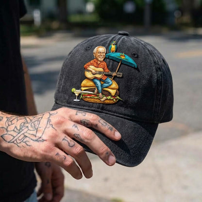 JBU Burger Guitar Parrot Cap