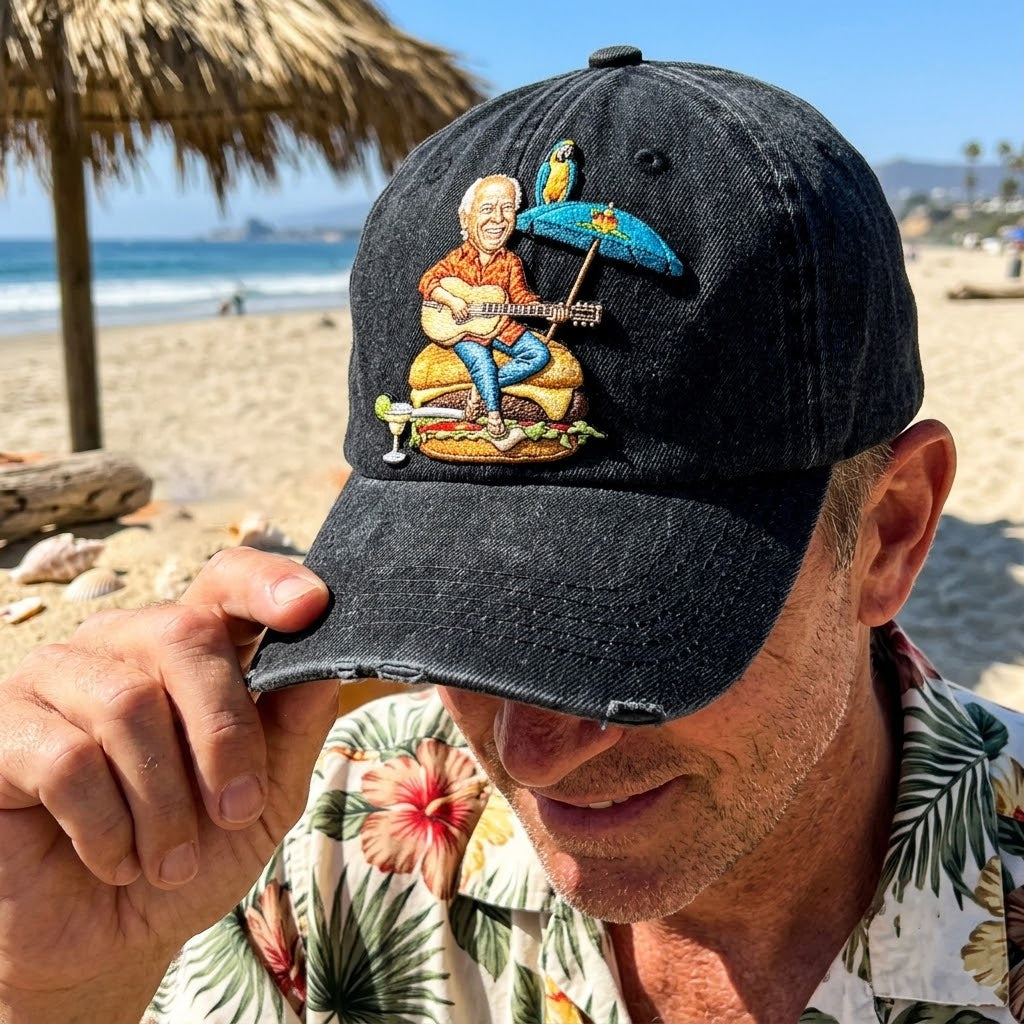 JBU Burger Guitar Parrot Cap