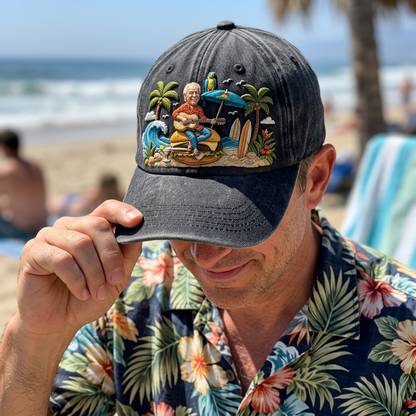 JBU Tropical Beach Guitar Cap