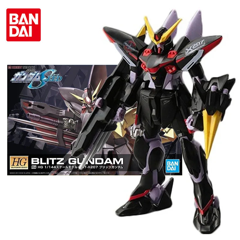 Bandai Genuine Gundam Model Kit Anime Figure HG SEED 1/144 R04 BLITZ Collection Gunpla Anime Action Figure Toys for Children