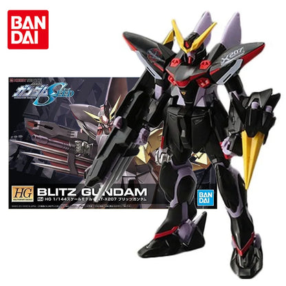 Bandai Genuine Gundam Model Kit Anime Figure HG SEED 1/144 R04 BLITZ Collection Gunpla Anime Action Figure Toys for Children